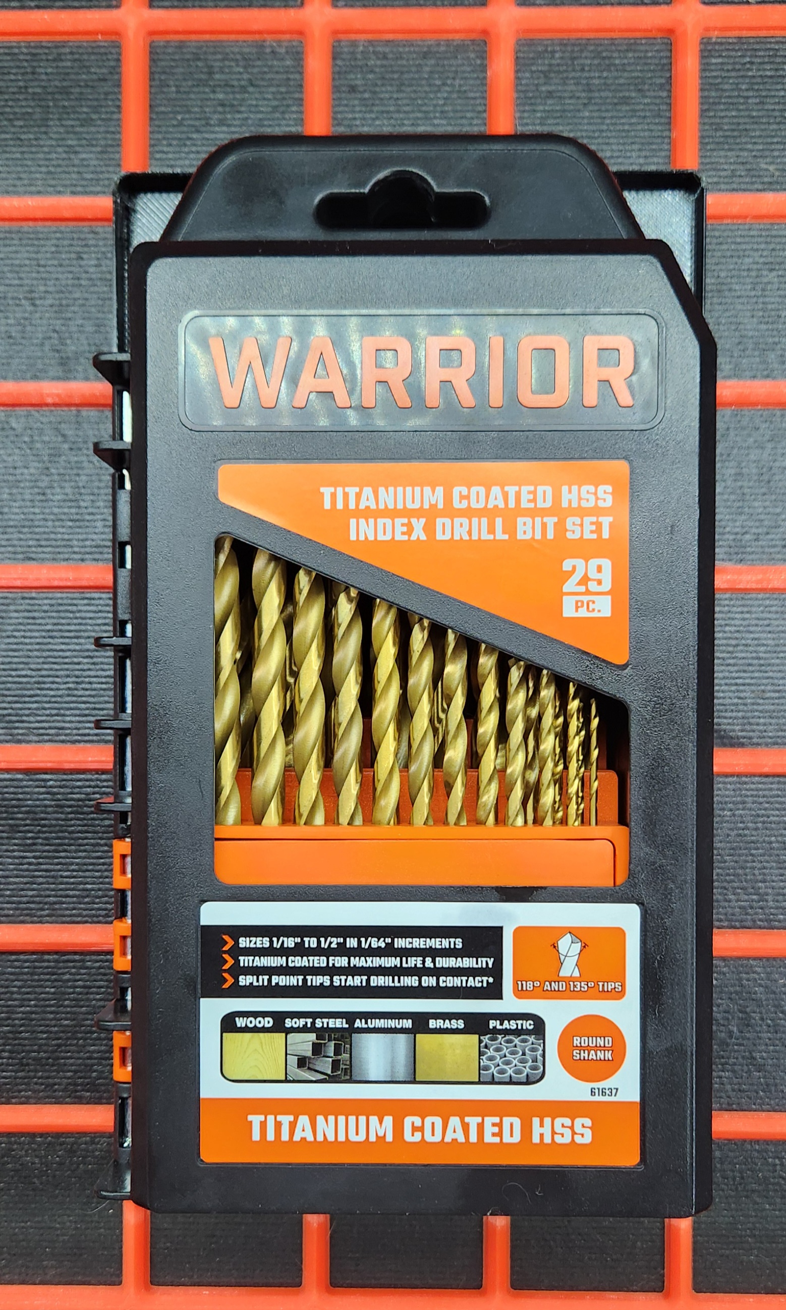 Warrior 29 PC Titanium Drill Bit Set Holder - Gridfinity - Harbor Freight 61637