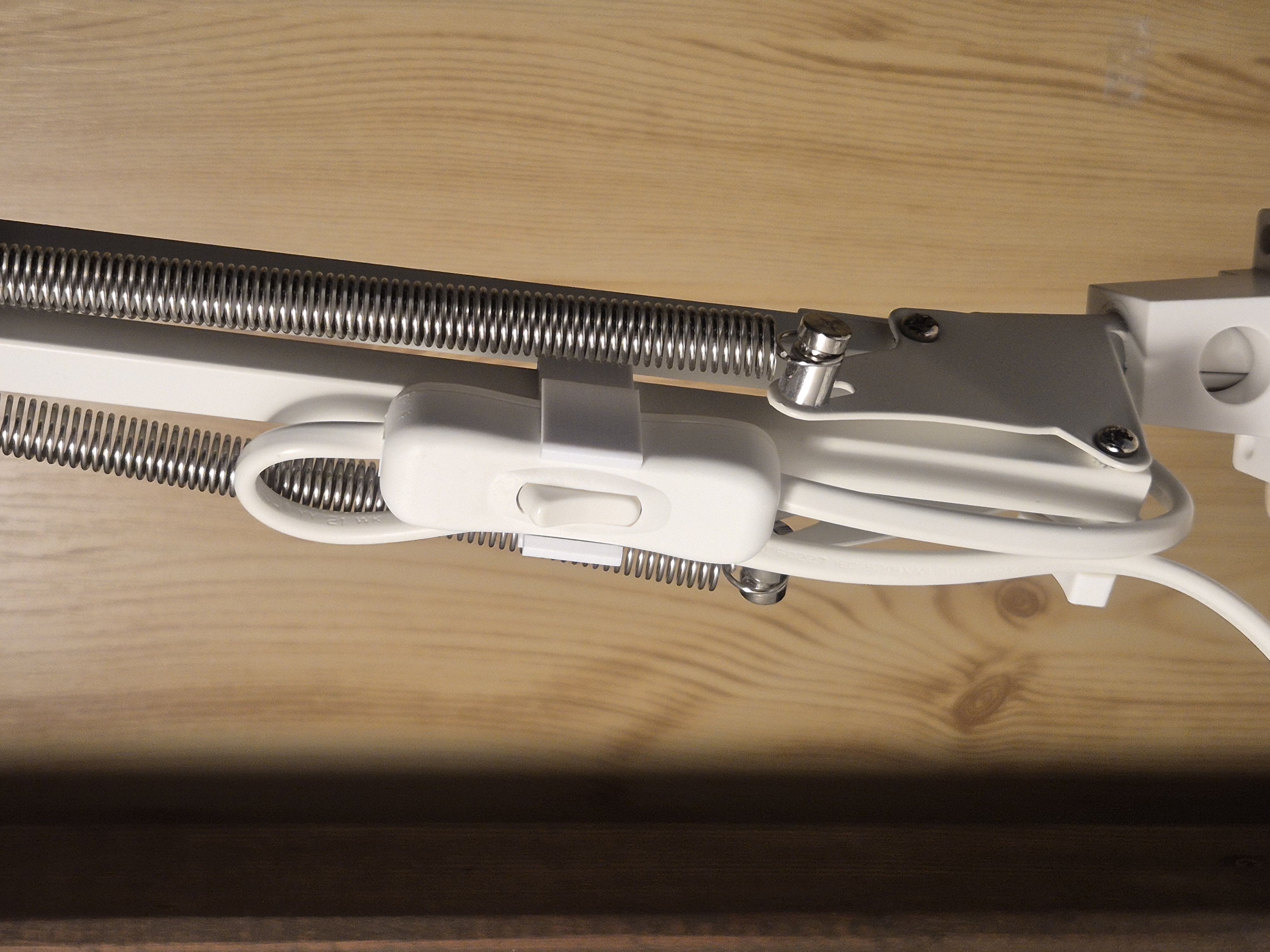 Switch holder for IKEA Tertial lamp