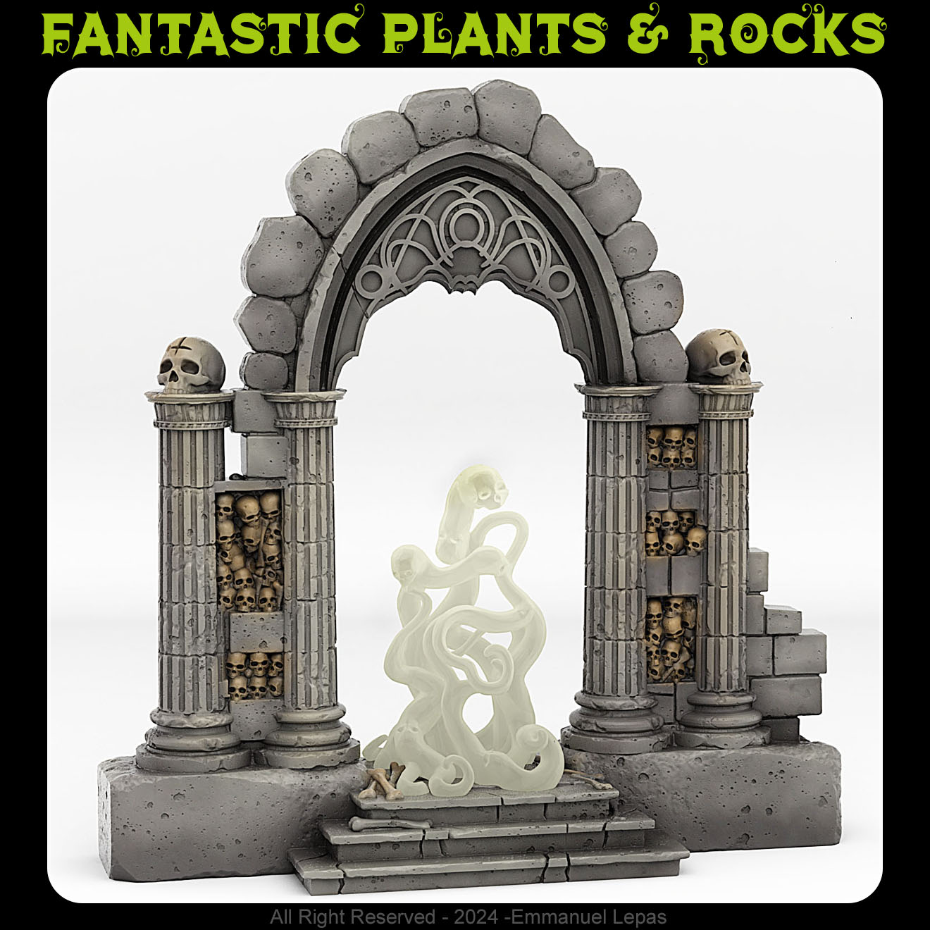 Catacomb Portal With Its Ghost Skulls Effect