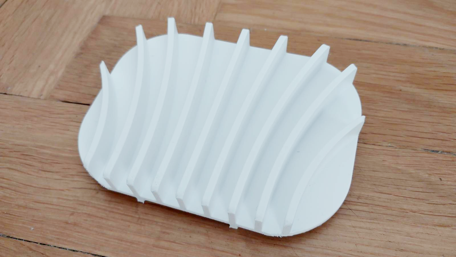 Soap Shell Dish - Self-Draining with Raised Ribs