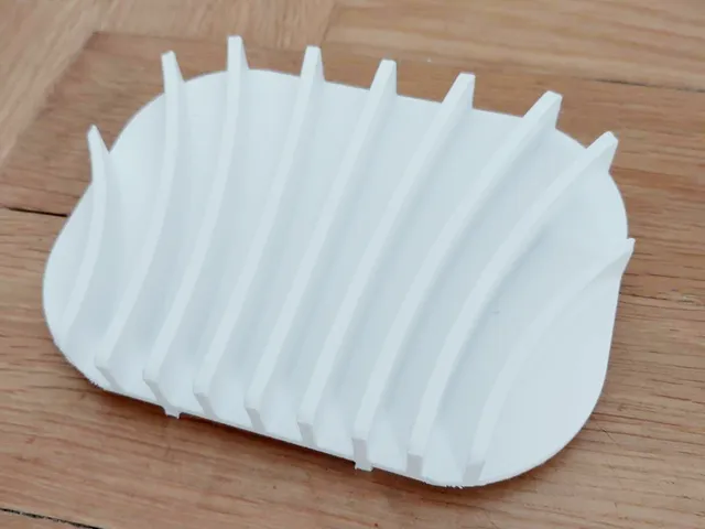 Soap Shell Dish - Self-Draining with Raised Ribs