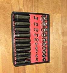 1/4 Harbor Freight Pittsburgh PRO Socket Gridfinity