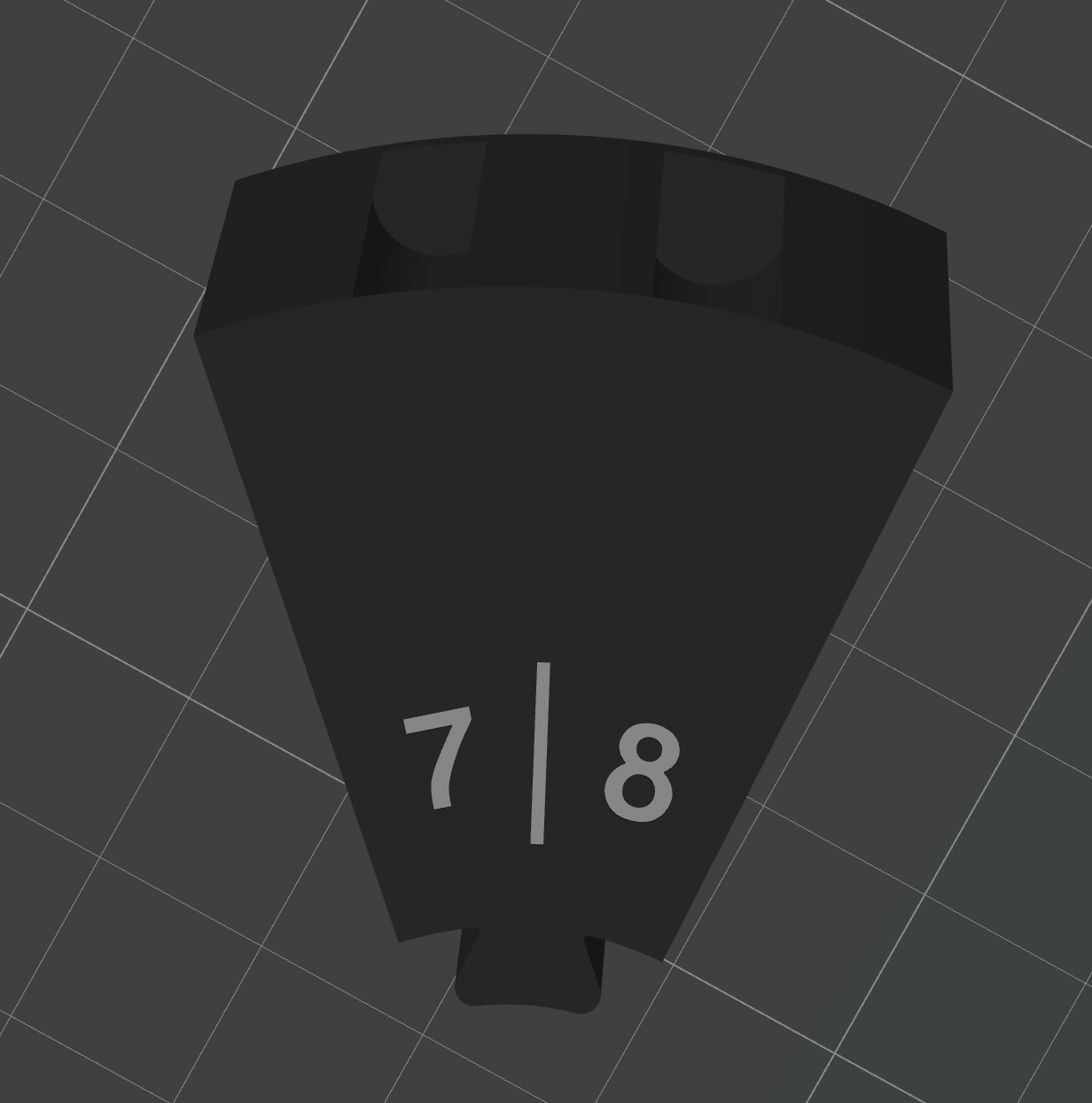 2x - 7mm and 8mm Wedge - Corrected Model for "MAGNET_REVOLVER_SIDE-PART (D7,D8 - 2x)"