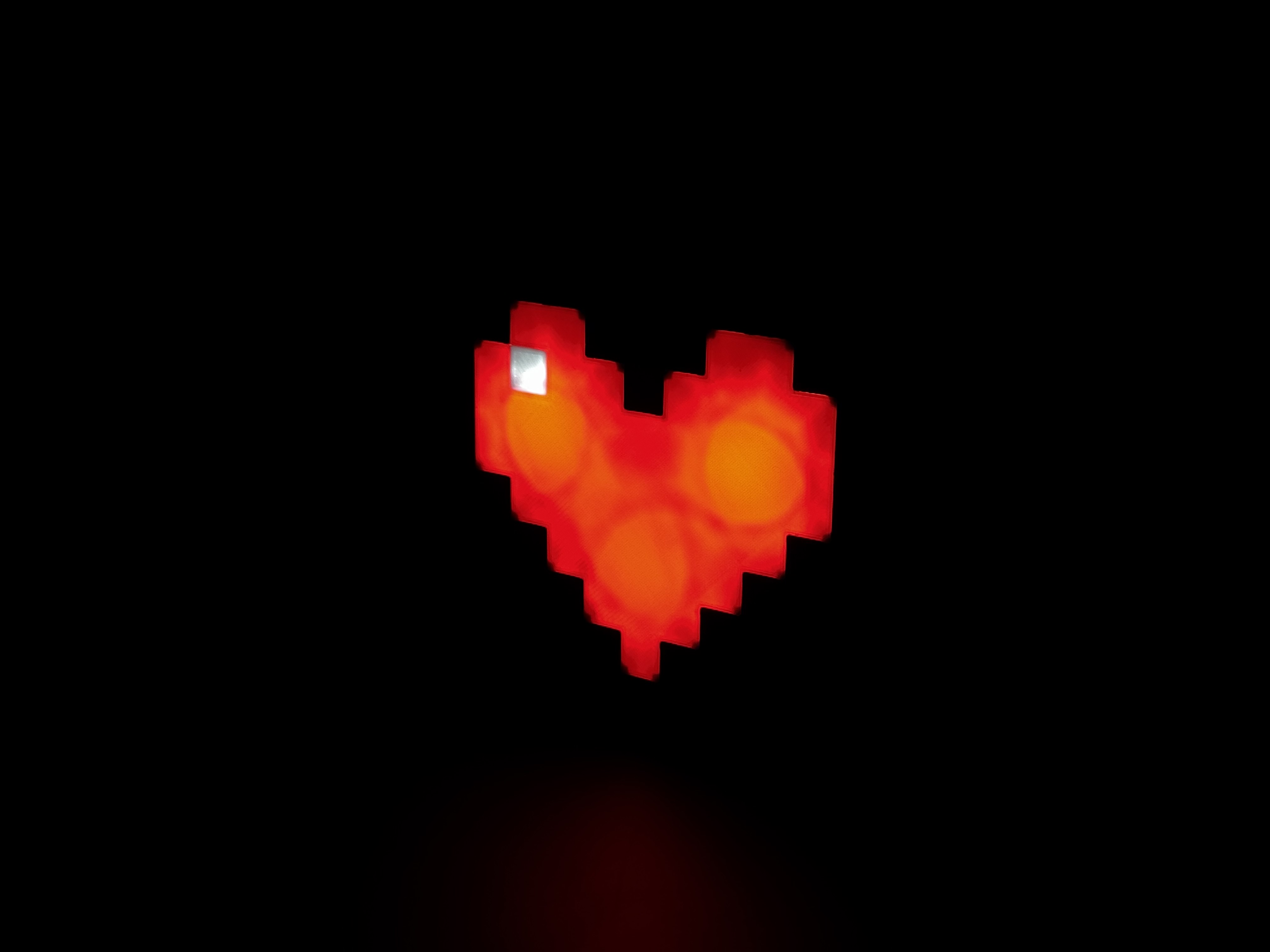 Pixelated Heart Light/Container — thumbnail 3