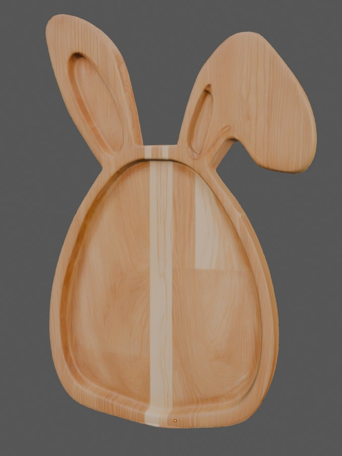 2025 Bunny Eastern Tablet Keychain CNC Wood