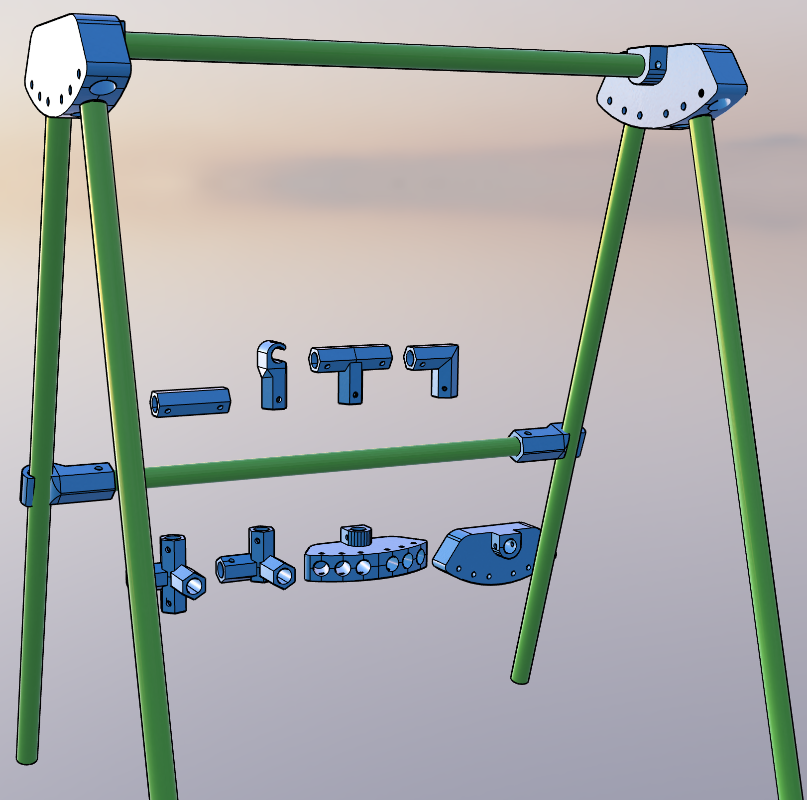Garden stake to custom trellis conversion kit