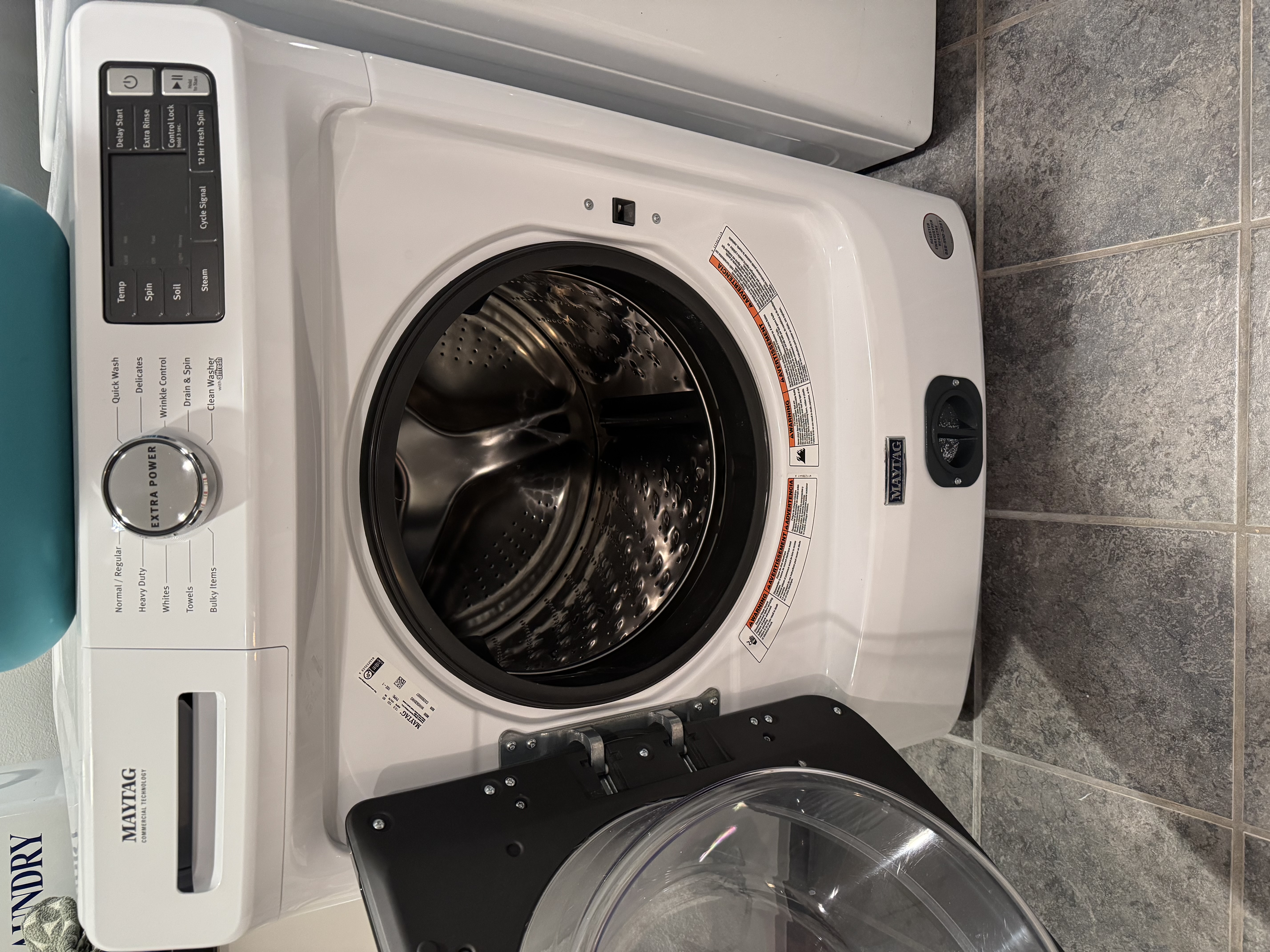 Front load washer pump access cover