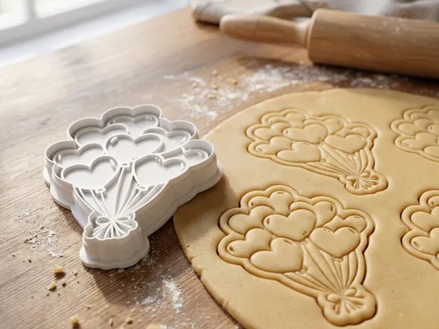 Heart Shaped Ballons Cookie Cutter