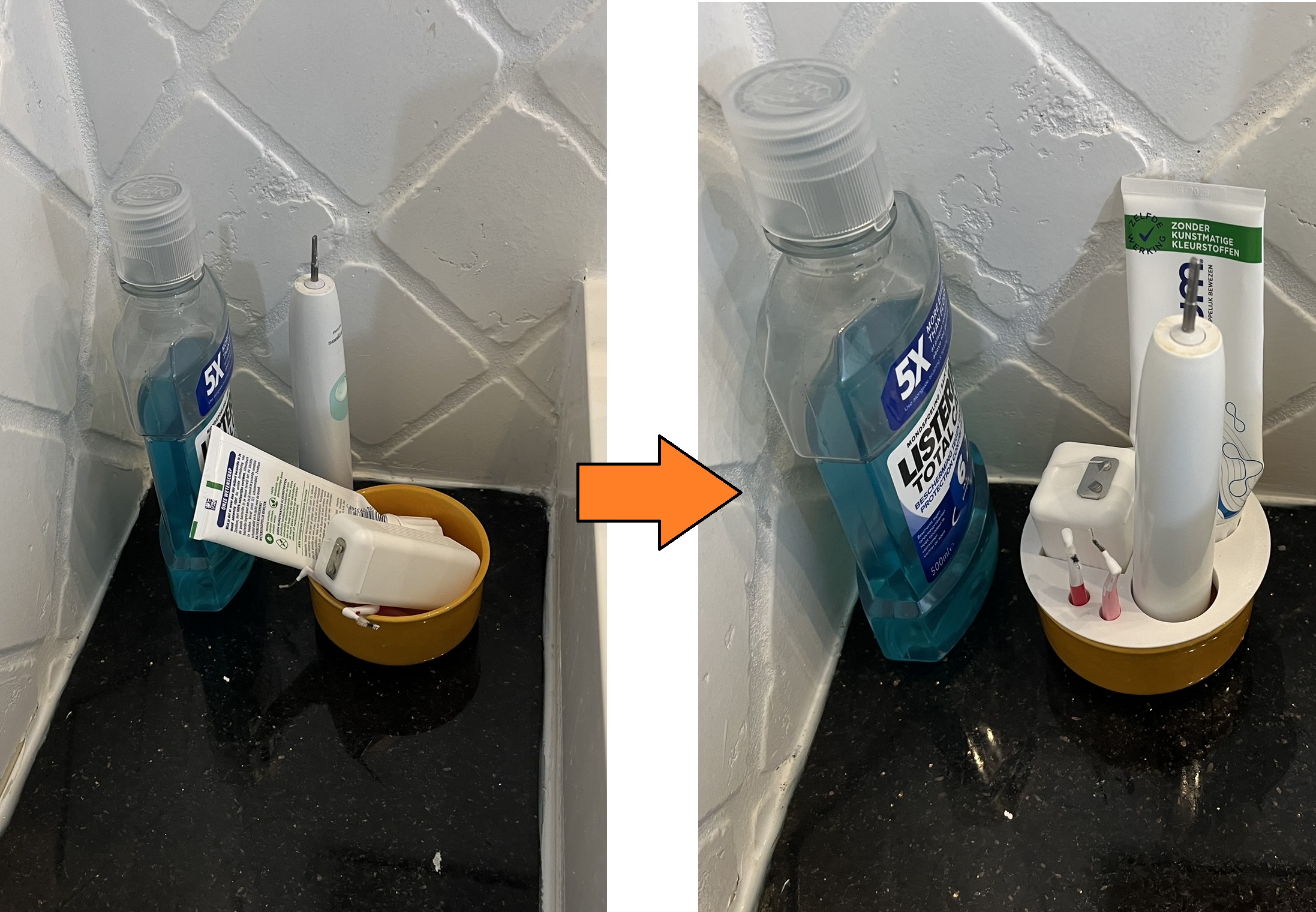 Bathroom organizer -- lid