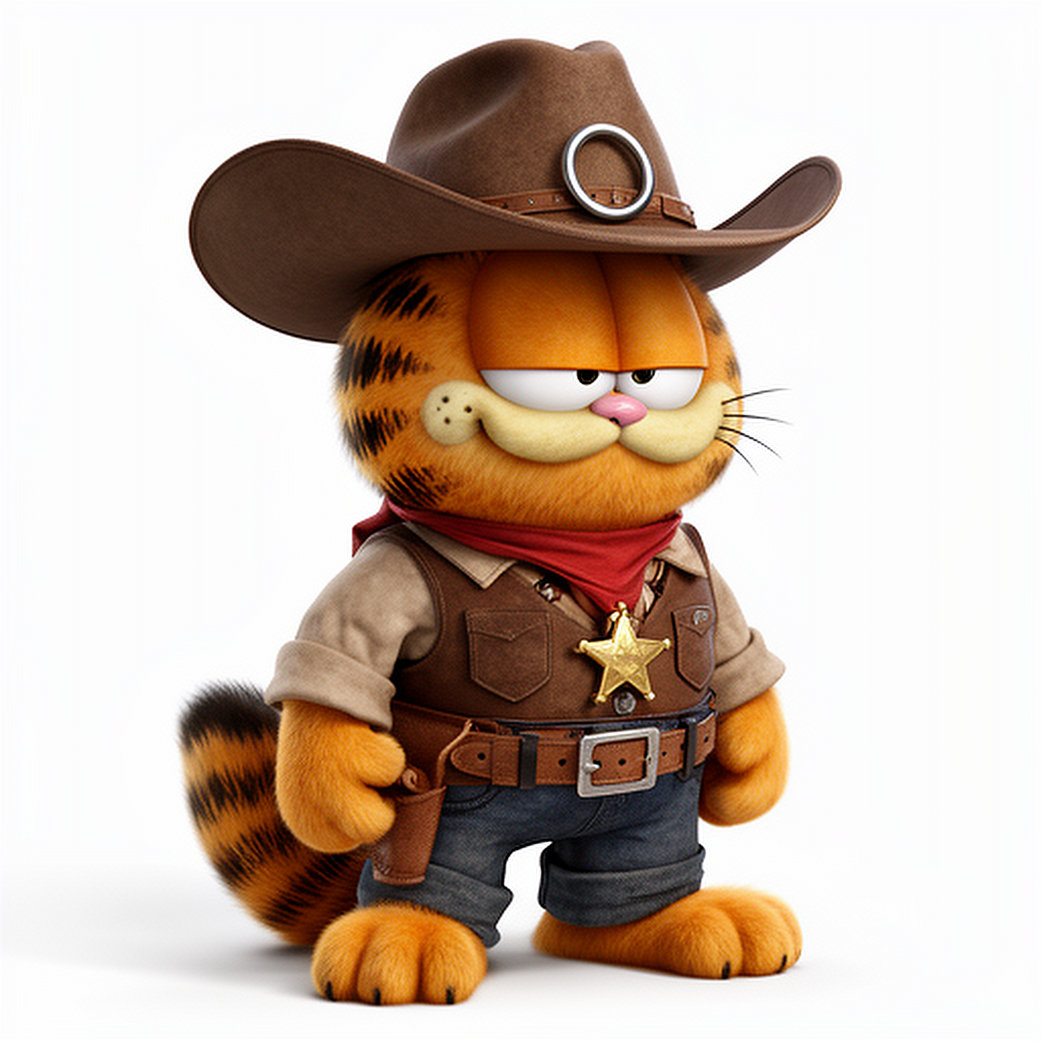 Garfield Cowboy Ring Figure