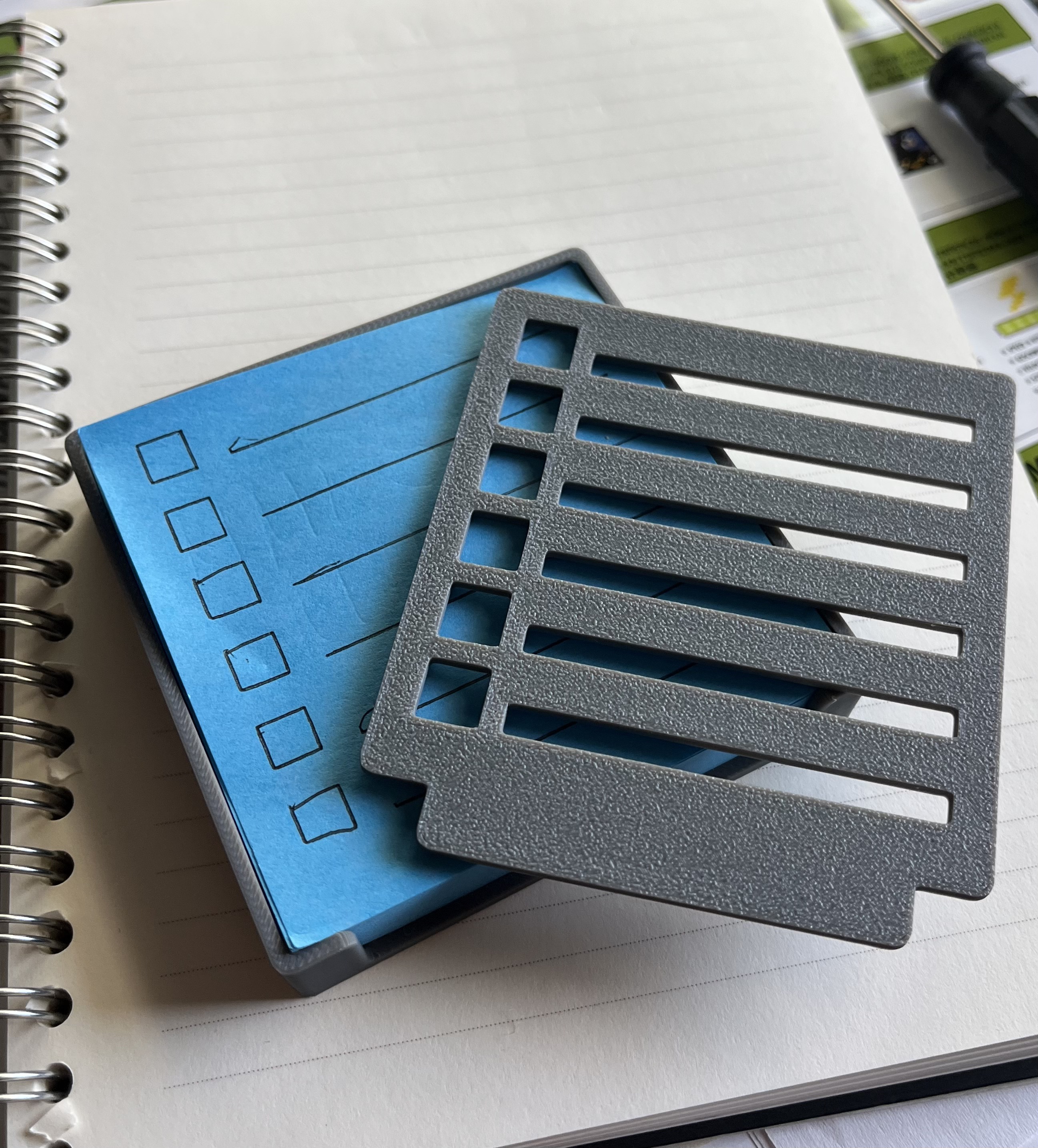 Post-It Tray with Stencil