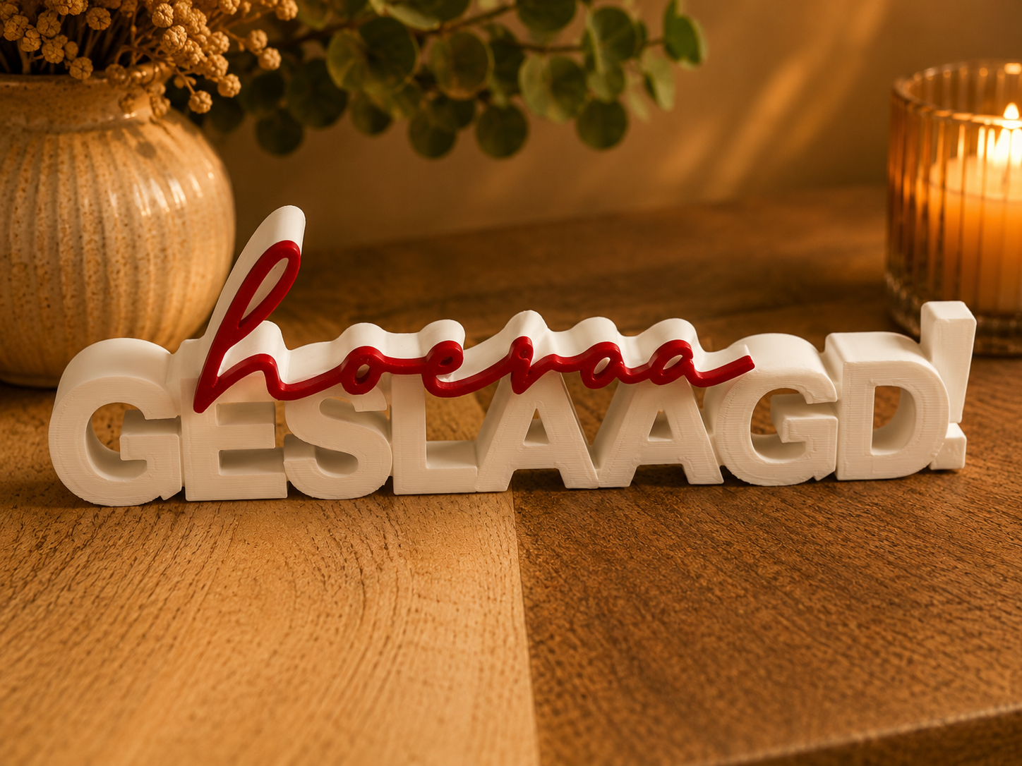 Hoera Geslaagd! | Graduation Desk Decor