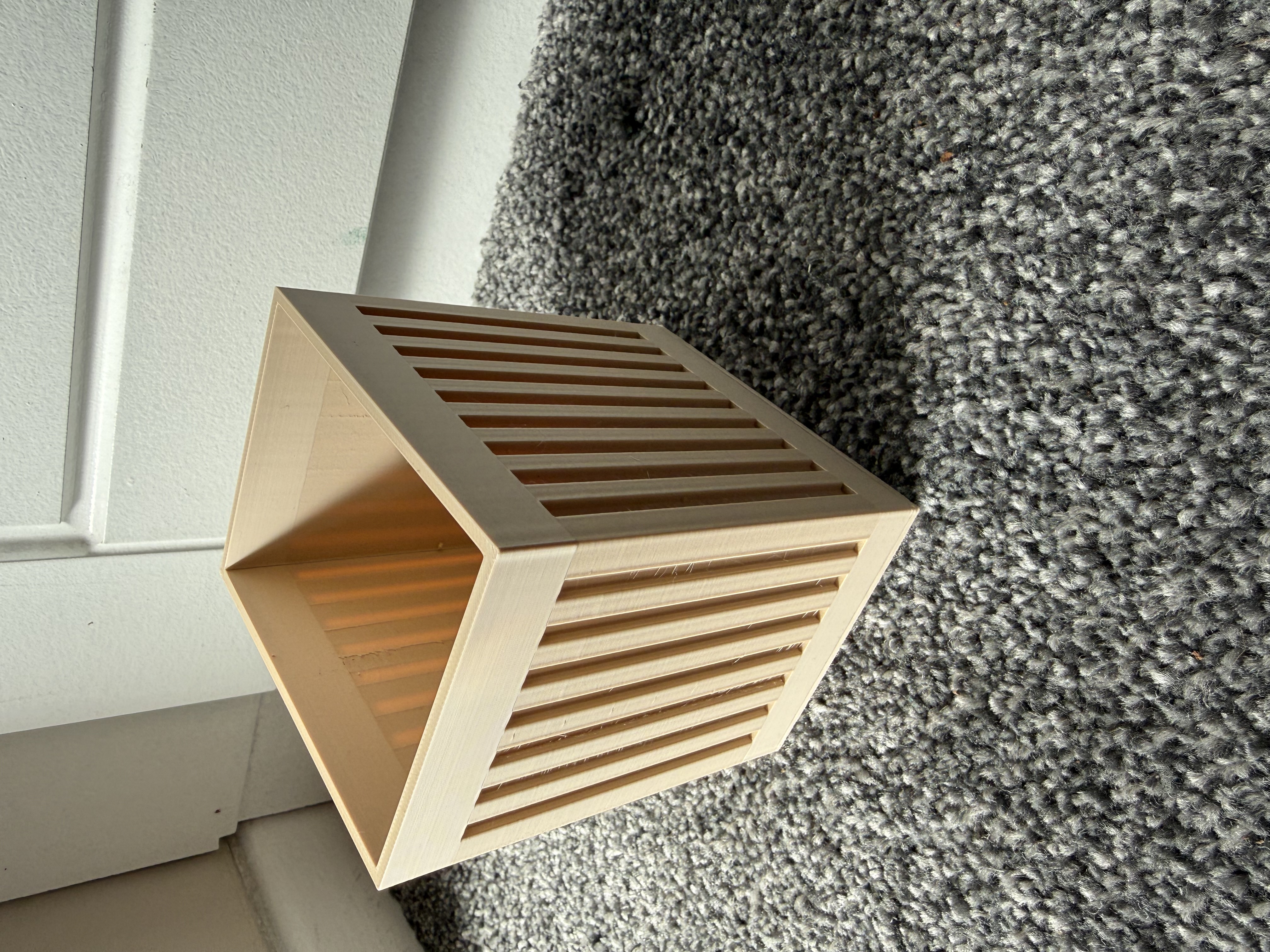 Box with modern vertical line inlay 3D model