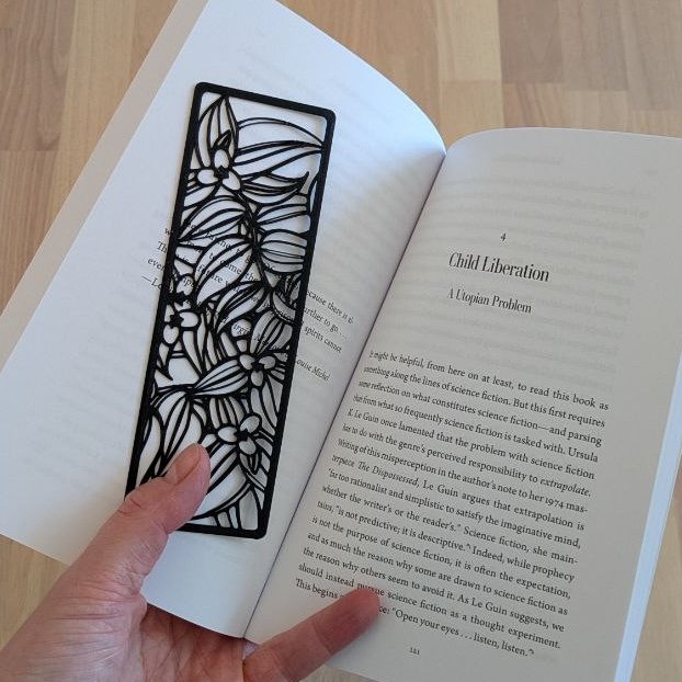 Tradescantia plant leaves and flowers bookmark