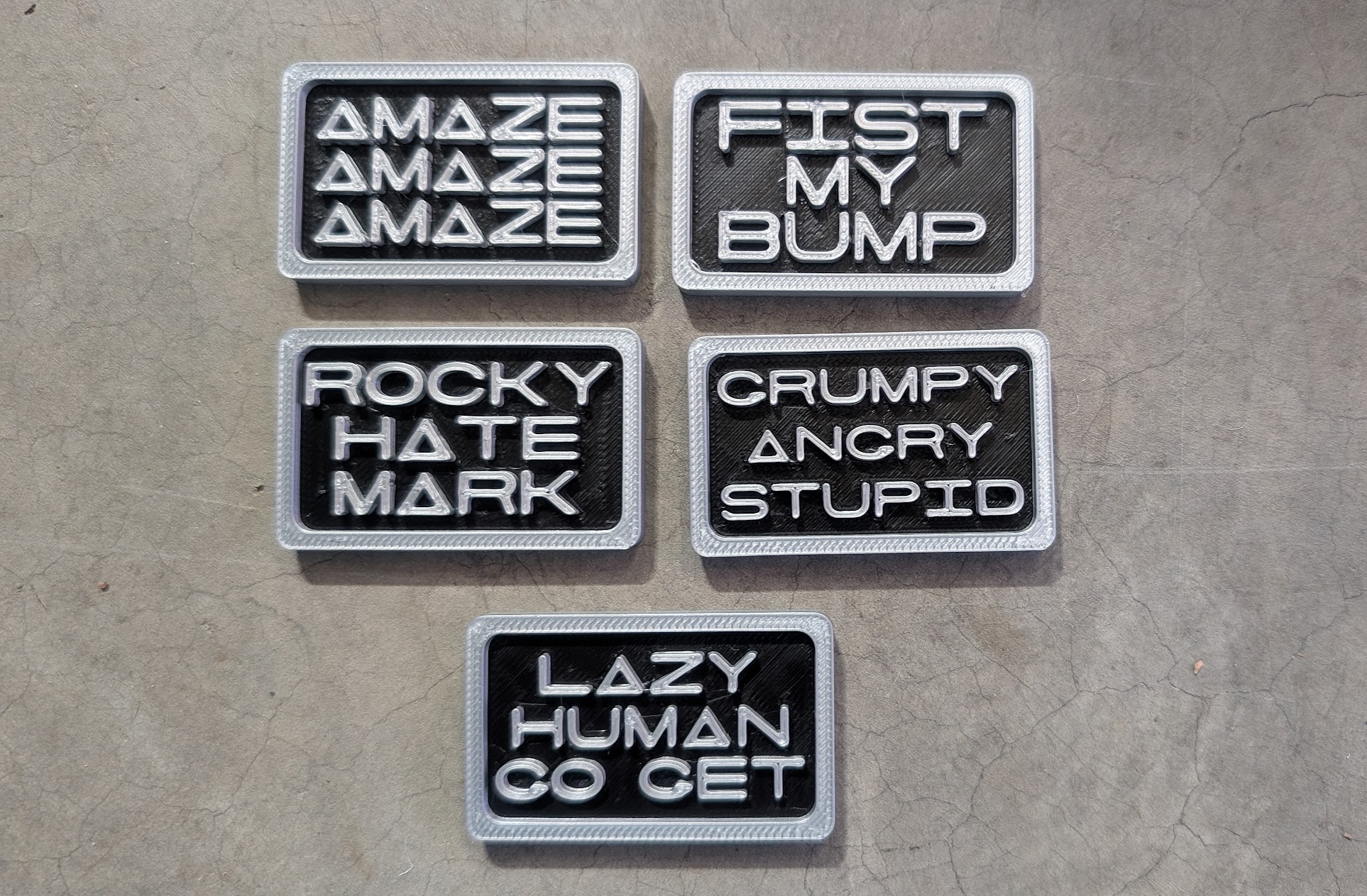 PHM Rocky Quote Pins 3D model