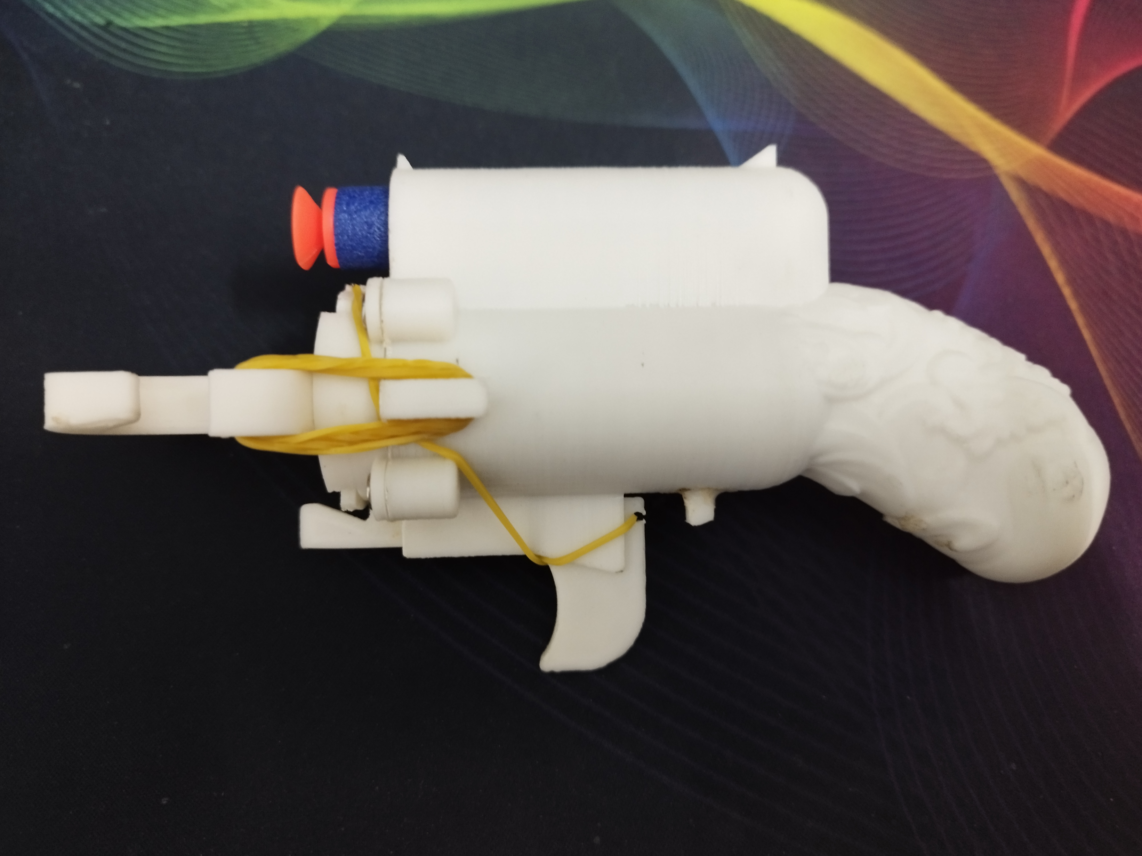 [WIP] MiniU rubber band powered nerf foam dart blaster