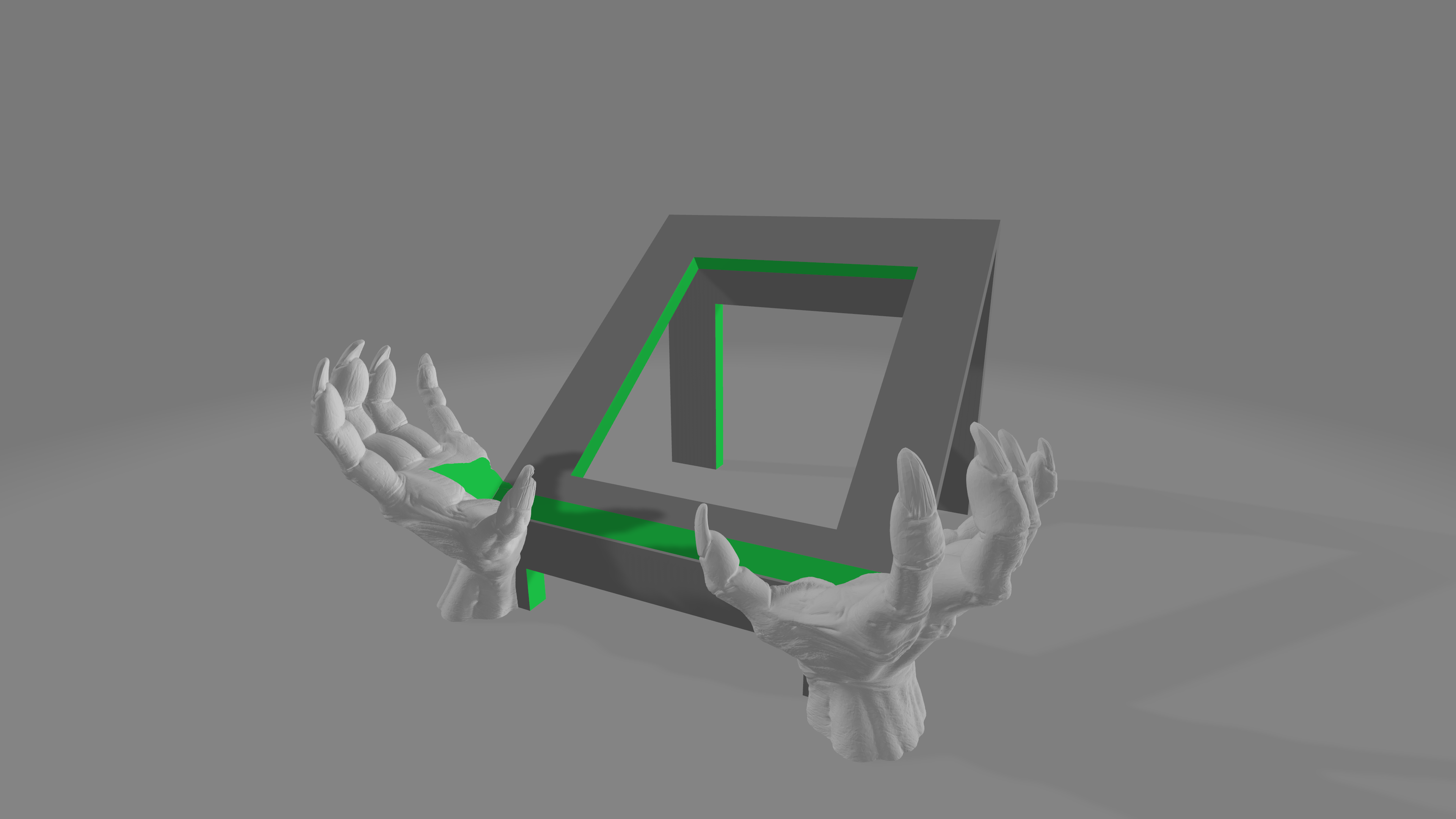 Miniatura 2 do modelo 3D Demon hand bookholder
