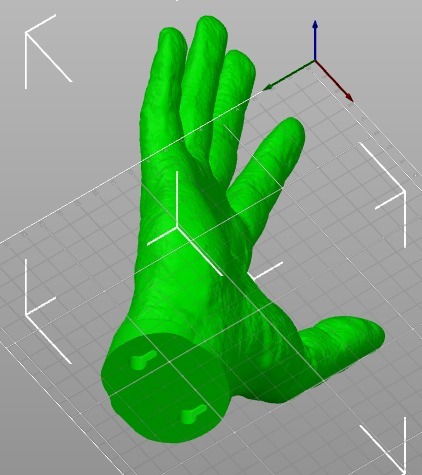 Hand with wall mount