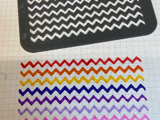 zig zag pattern stencil
