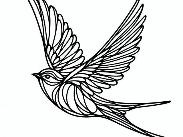 Wall art - Line bird 1