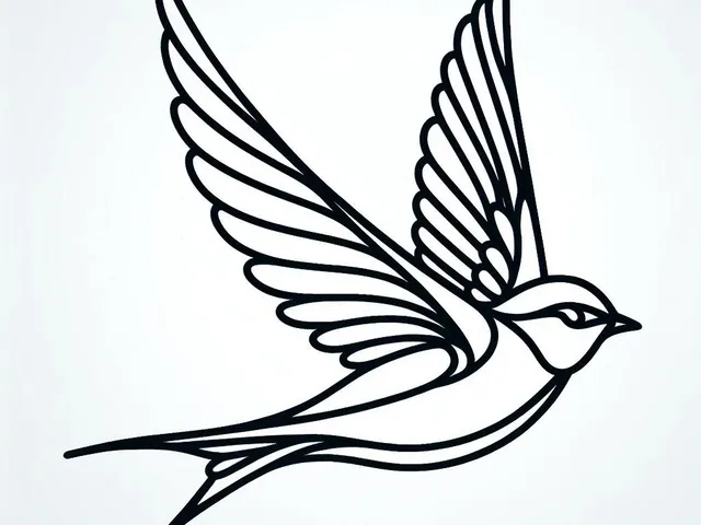 Wall art - Line bird 2
