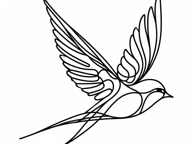 Wall art - Line bird 4