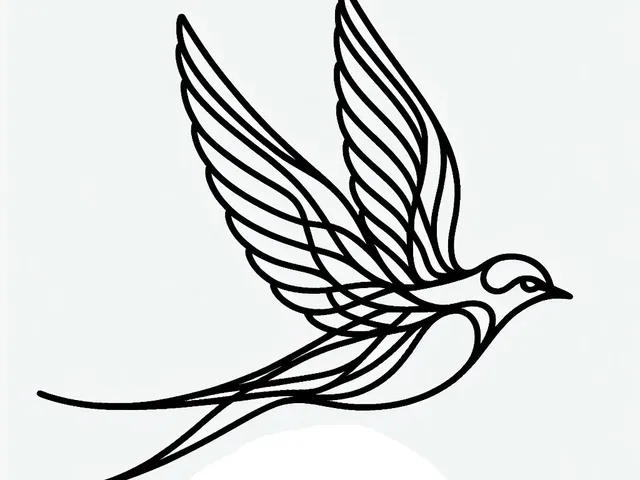 Wall art - Line bird 5