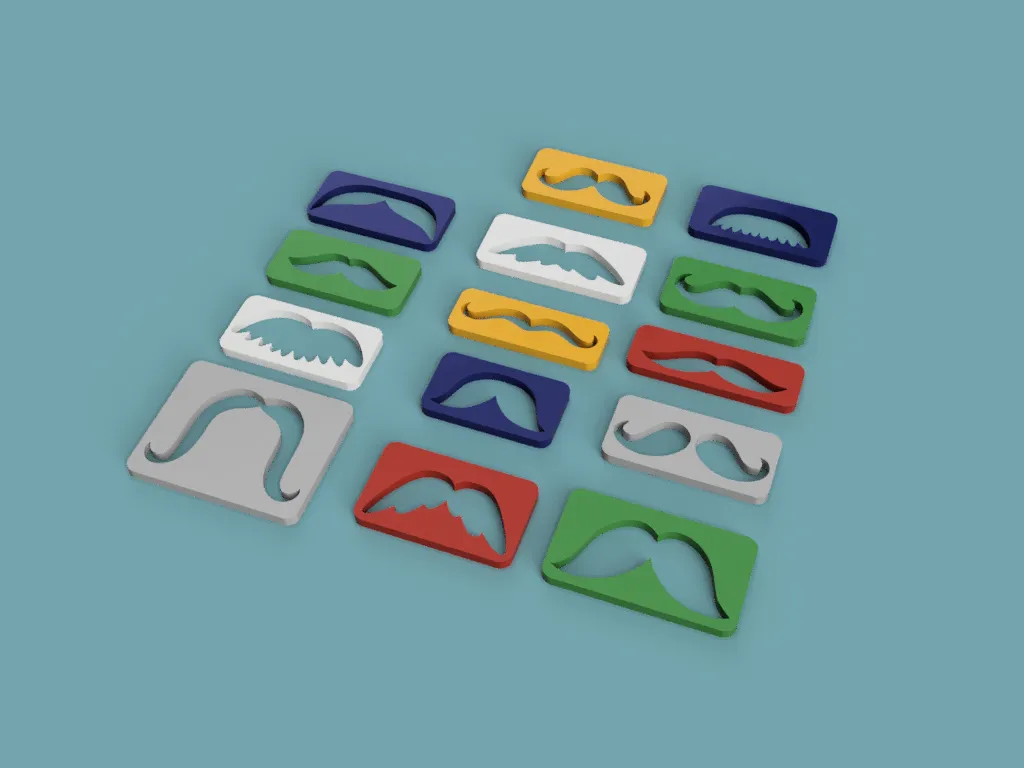 Moustache template by enekomontero | Download free STL model |  Printables.com, image size:1024x768