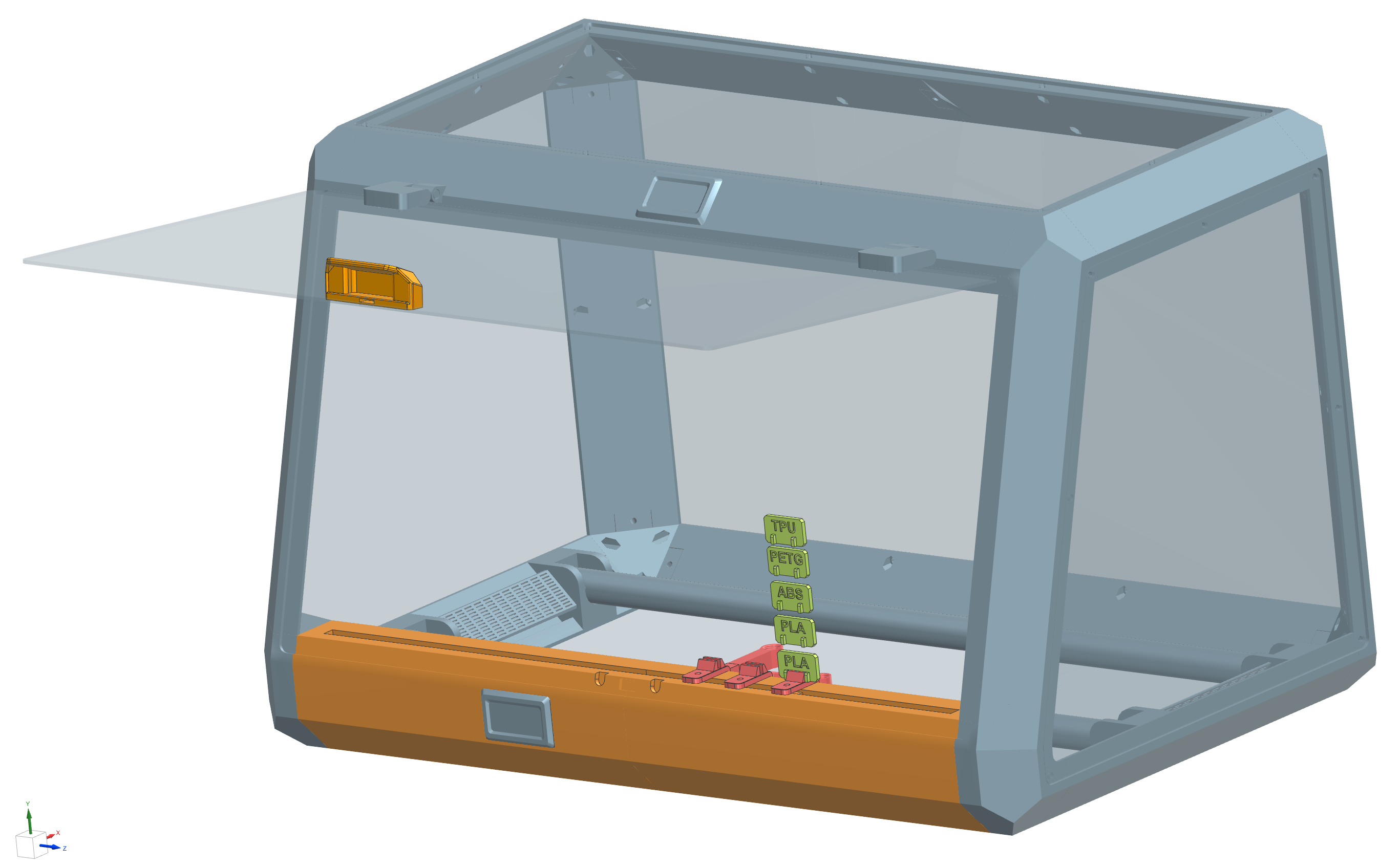 Add groove in the beams F1 & F2 parts. 3D model thumbnail