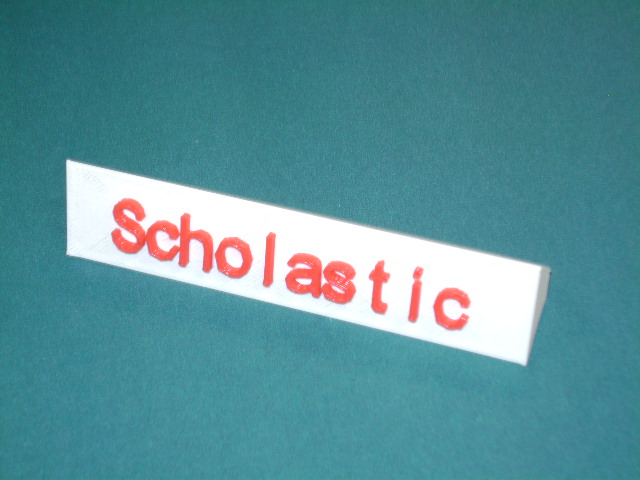 Desktop Nameplate for single or dual extrusion