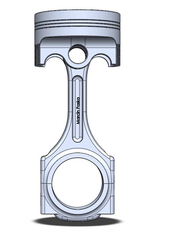Piston key chain by MarcinPaska Download free STL model