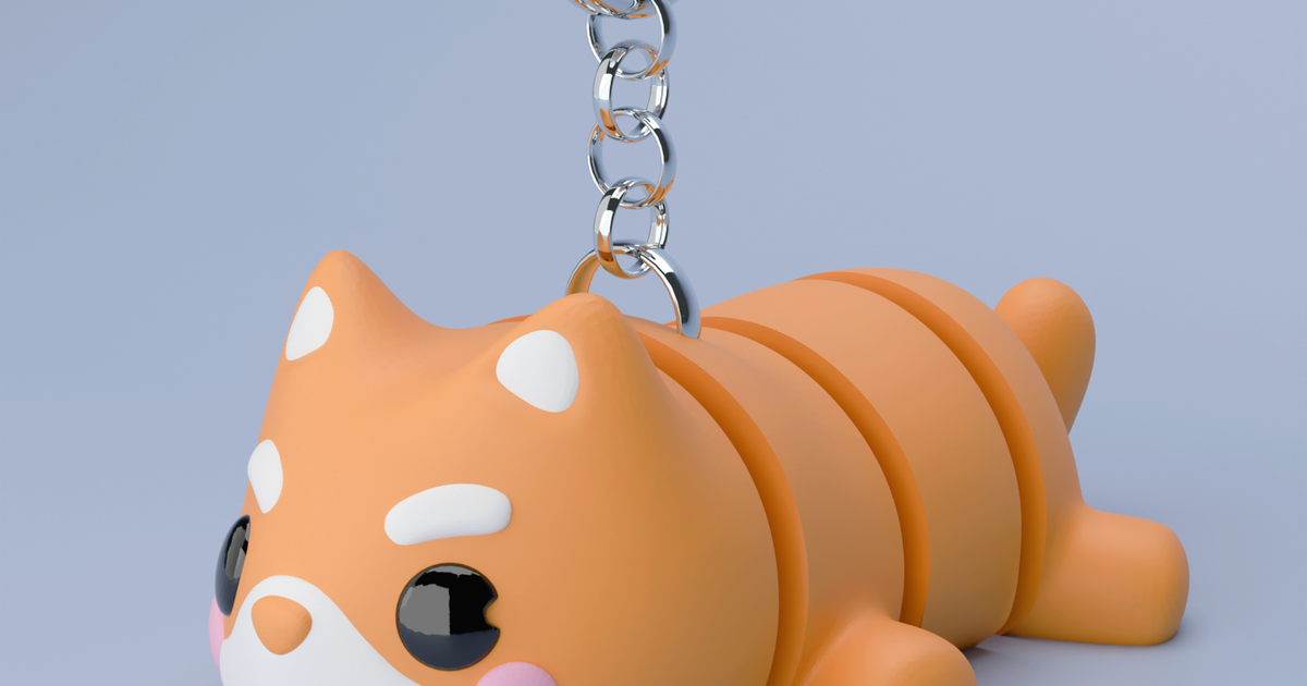 Flexi Shiba Inu Keychain (Limited Time Free) by UniQrint | Download ...