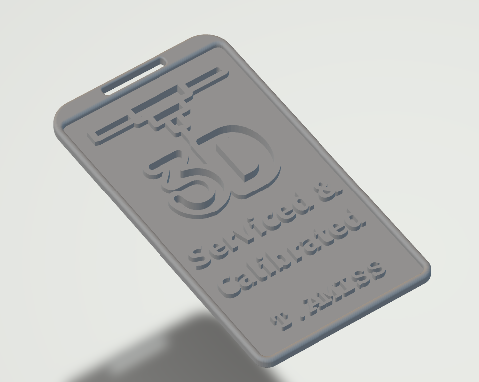 ACPS Tag (Serviced and Calibrated)