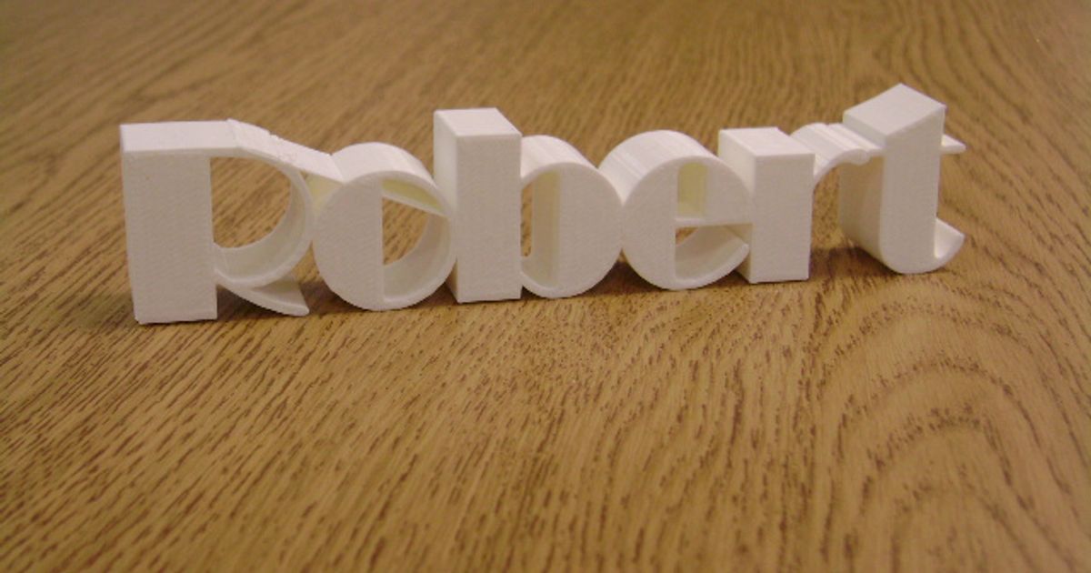 Robert, 3D name by Startrekfan2 Download free STL model