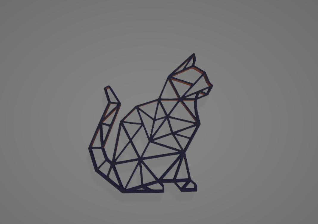 Sitting cat wallart — miniatura 2