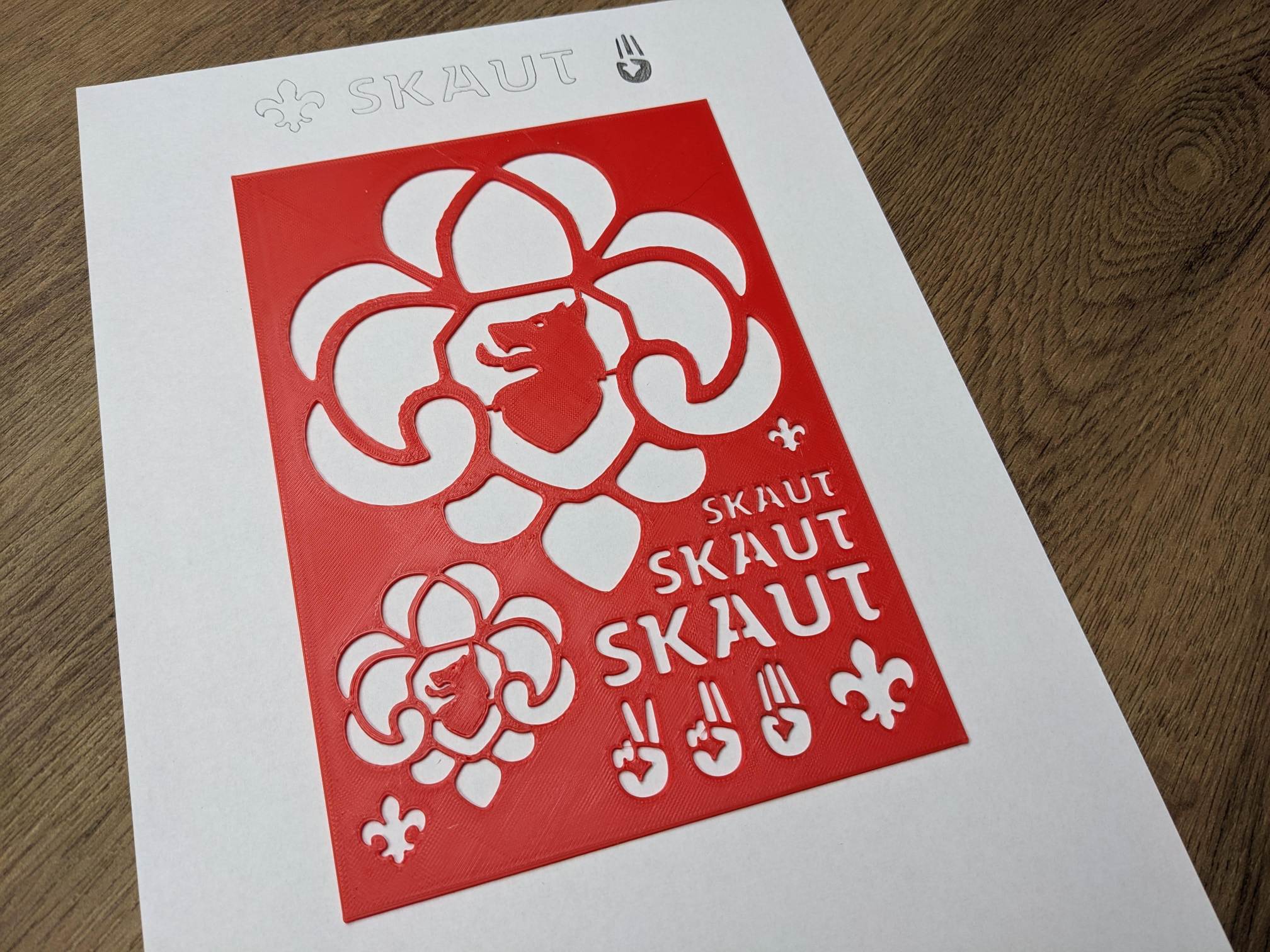 Czech scouting logo (stencil) Junák