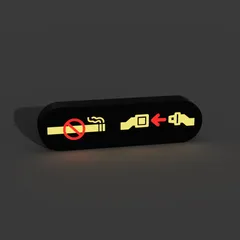 Airplane No Smoking and Seat Belt Signs Lightbox