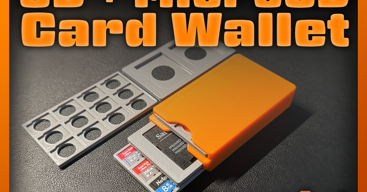 *REMIX* MicroSD Card Wallet by SillyPrints | Download free STL model ...