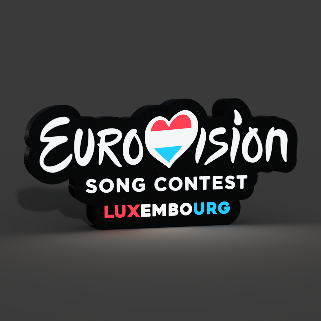 Eurovision Luxembourg Lightbox LED Lamp
