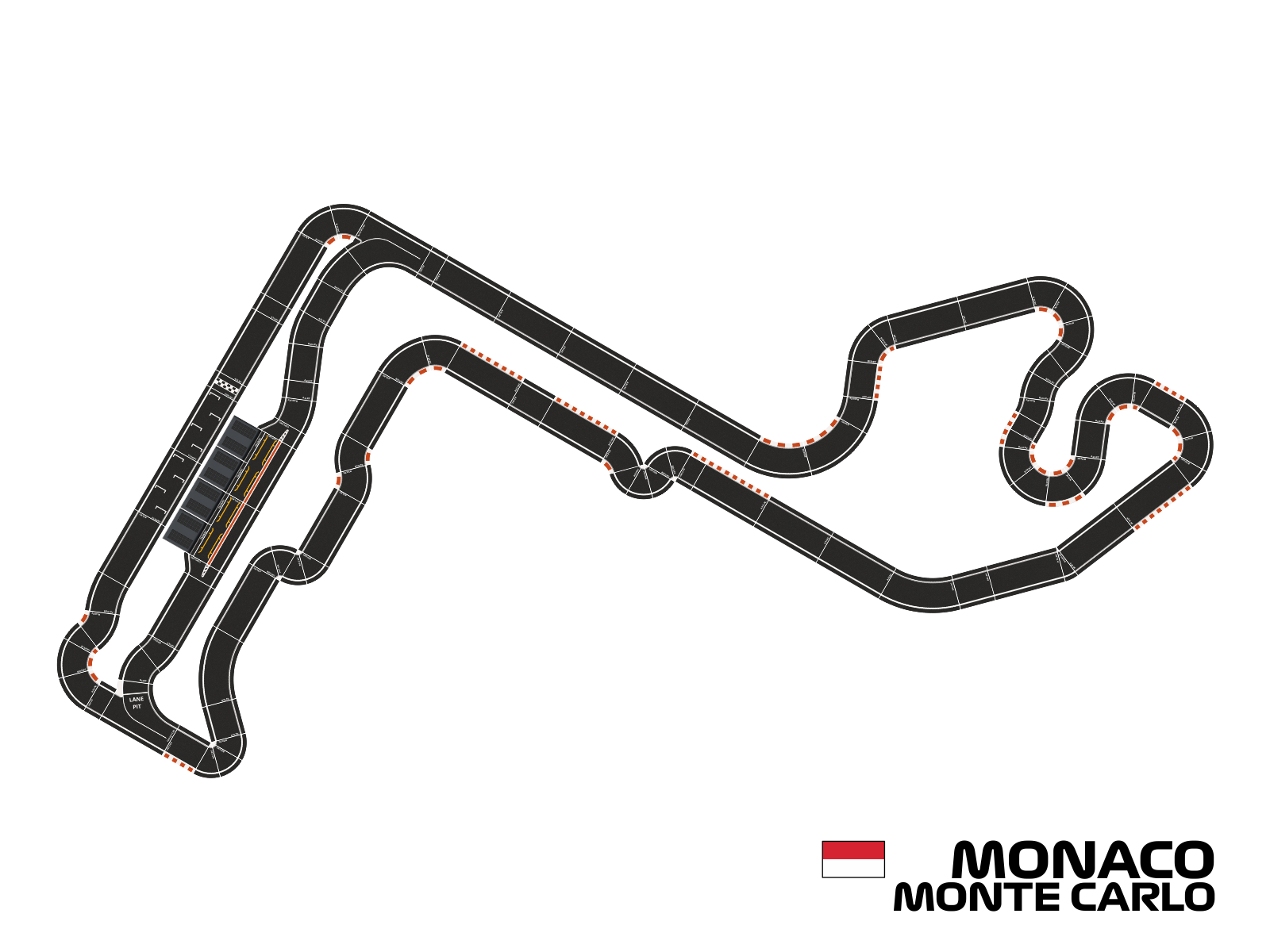 Racing Circuits - building kit - Monaco Monte Carlo Grand Prix