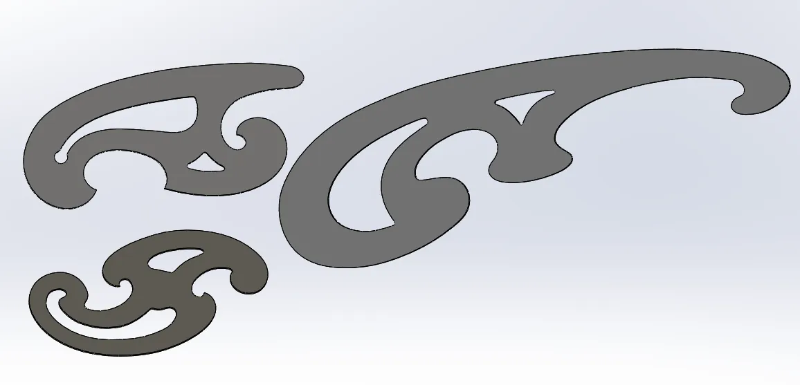 French Curves by Distantb | Download free STL model | Printables.com for Free Printable French Curve Ruler