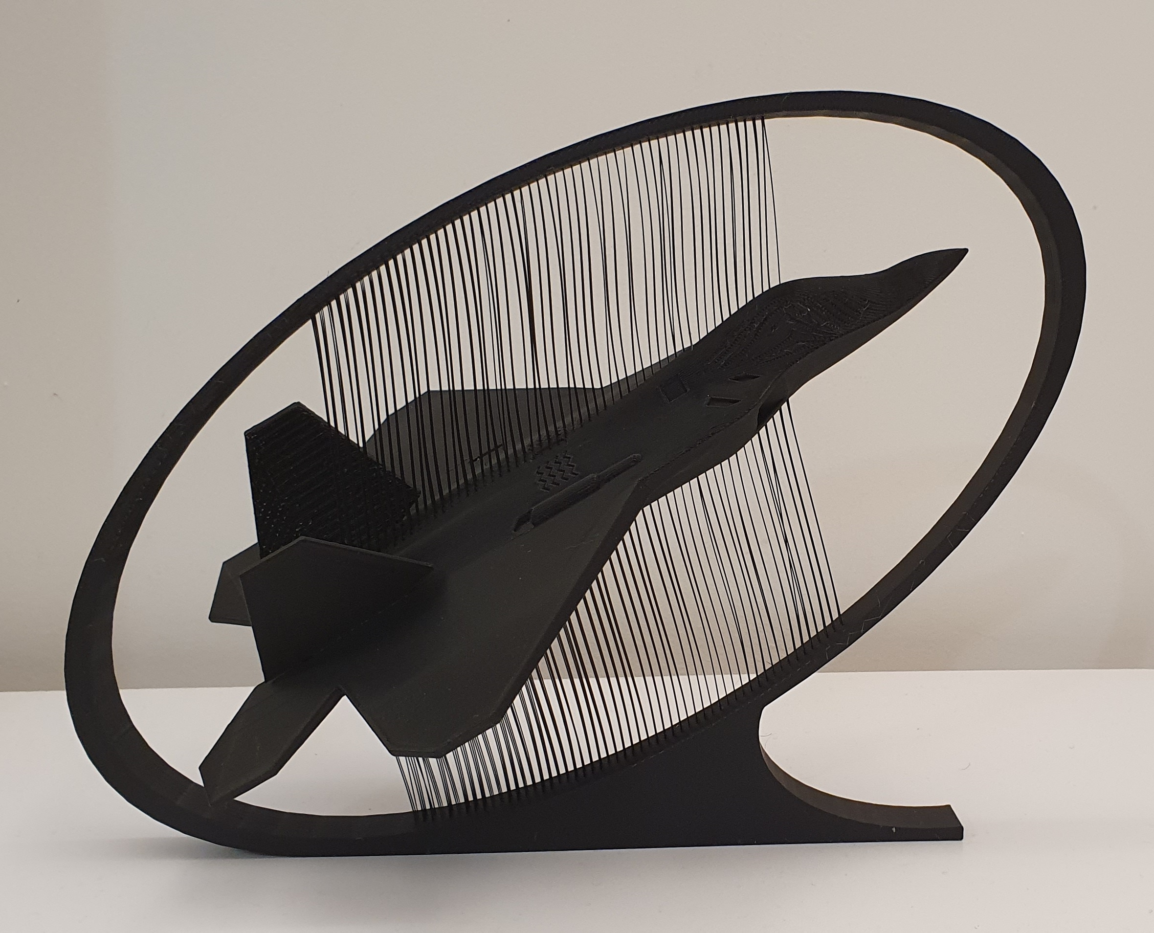 F-22 Raptor - String art display - Side