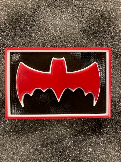 60s Batsignal keychain