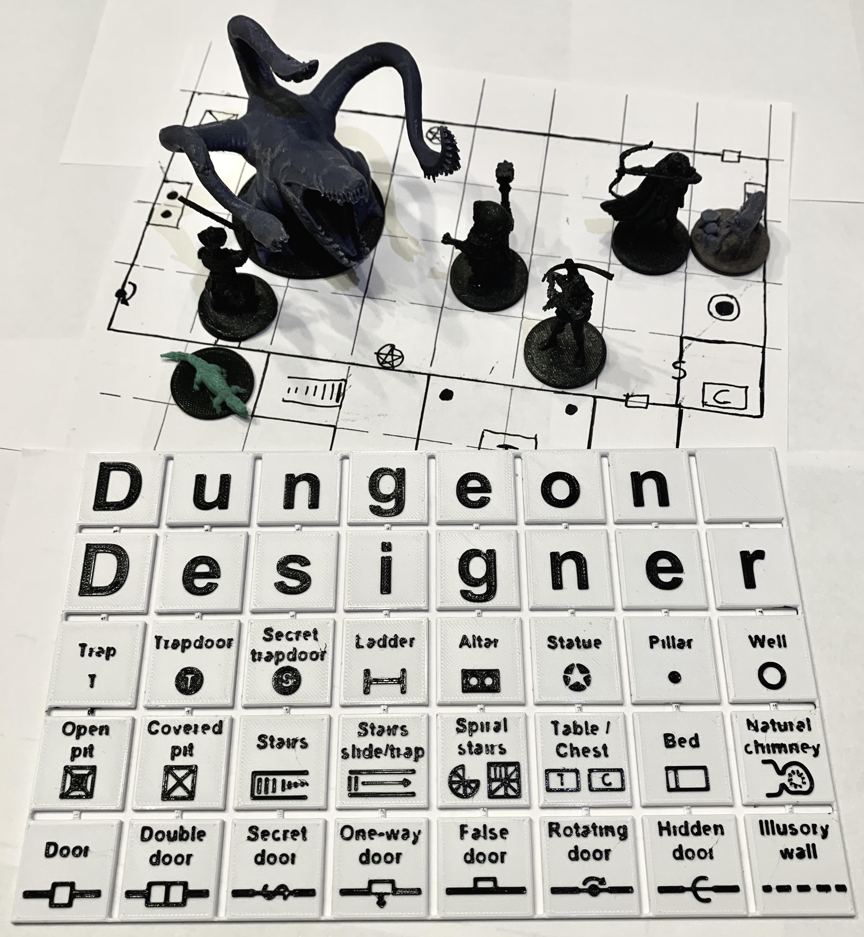 Dungeon Designer Dnd Grid Template by Cameron | Download free STL model ...