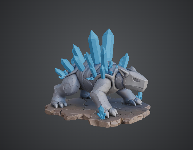 Crystal Armoured Turtle – Fantasy Stone Beast with Crystals 3D model by BelBuilds