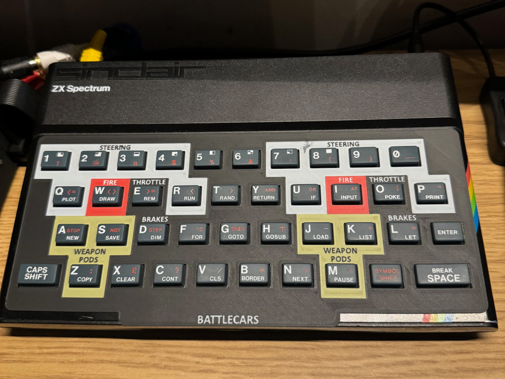 ZX Spectrum Keyboard Overlay for 48k Rubber Key Model