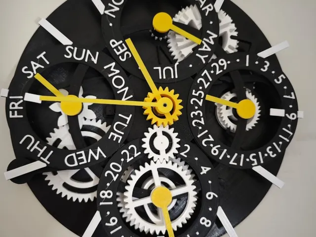 Quartz-movement Based Perpetual Calendar Clock