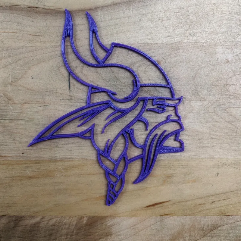 MN VIKINGS IN STATE SILHOUETTE OUTLINE RECTANGLE (PURPLE)