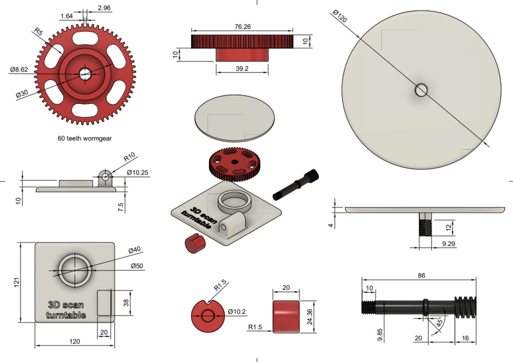 Miniatura 3 do modelo 3D 3D-scan turning table