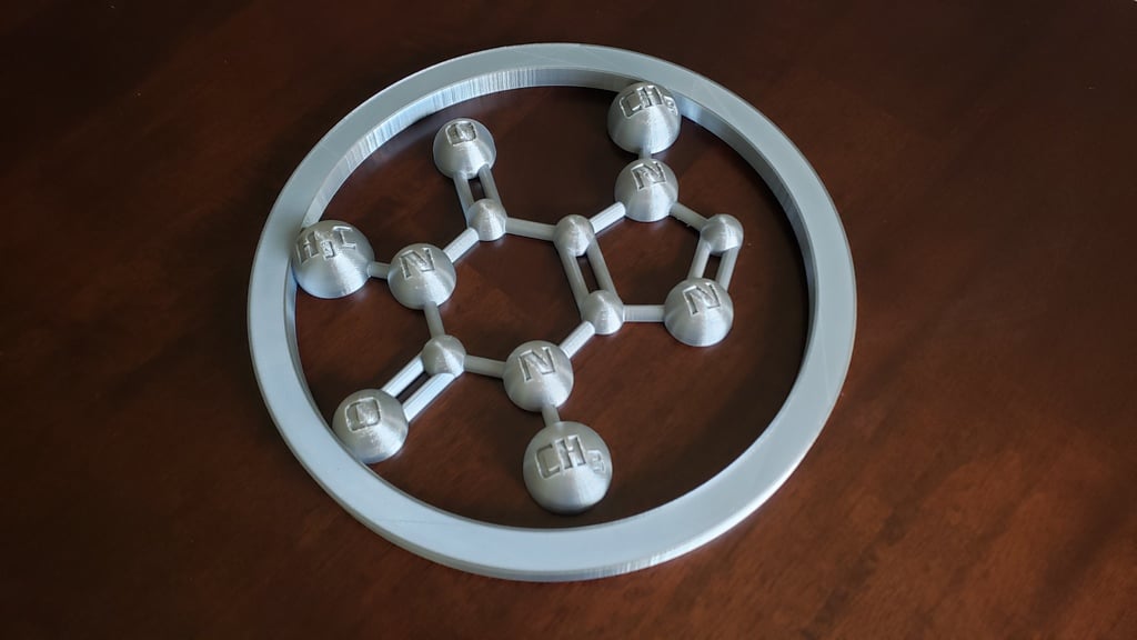 Miniatura 2 do modelo 3D Decorative Caffeine Molecule